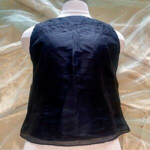Ann Taylor Black Silk Top